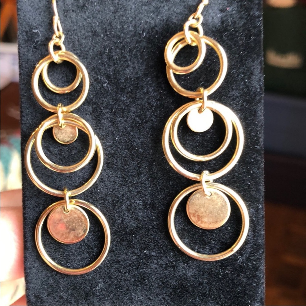 Lia Sophia Gold Multi-Circle Earrings